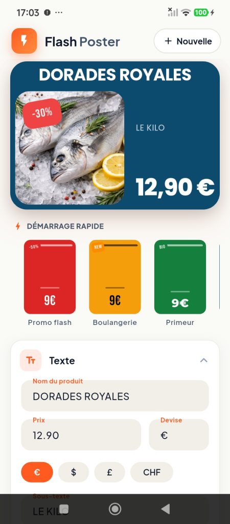 flash poster poissonnerie